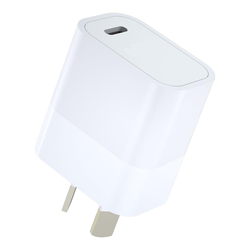 20W USB-C Fast Charging Wall Charger Power Adapter - SAA Approved Plug