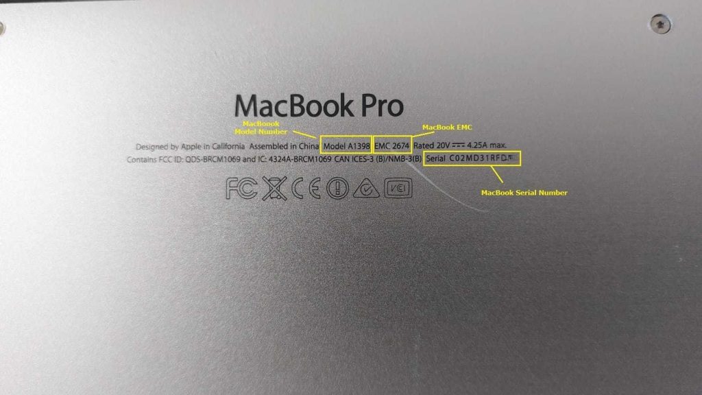 How to find Macbook Model Number